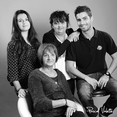 photo famille noir et blanc, montpellier